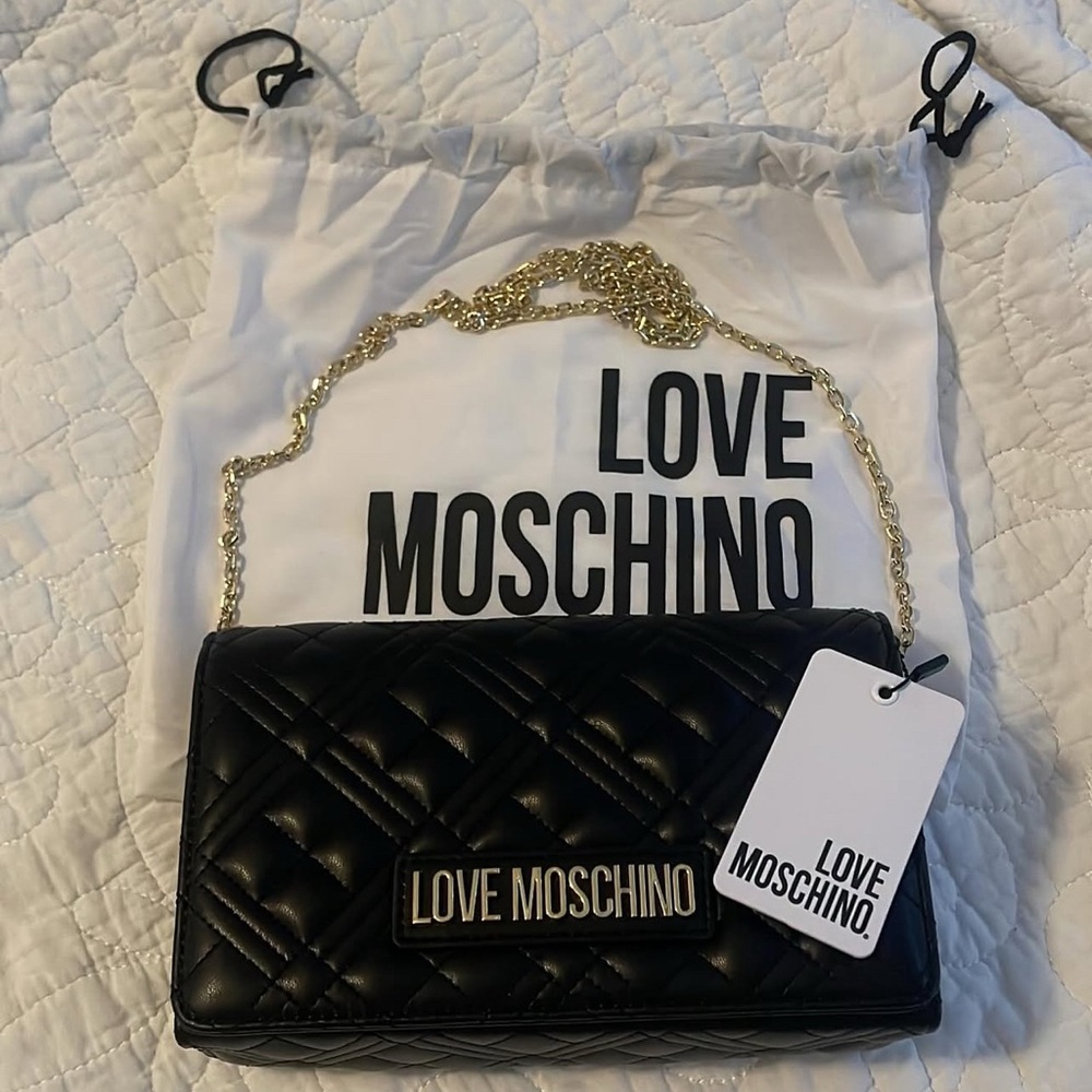 Love Moschino Black Quilted Chain Bag